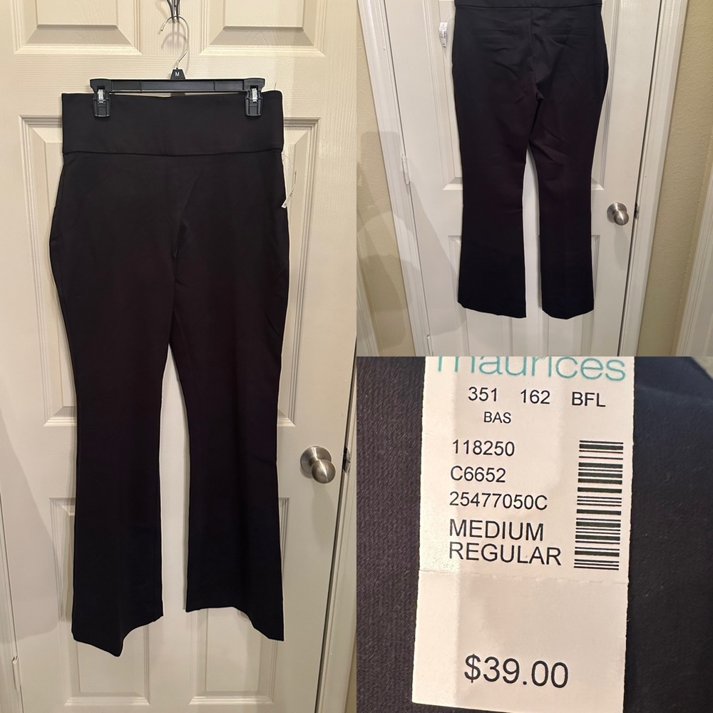 Maurices Black Boot Cut Flare Pants